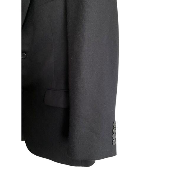 Oak Creek Black Lambs Wool Blazer 40R Two-Button Jacket Made in South Africa - Picture 12 of 14